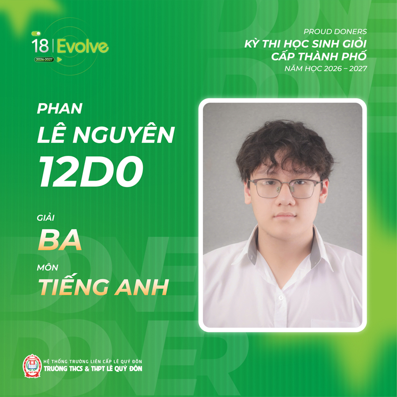 PROUD DONERS - Học sinh đạt giải 2