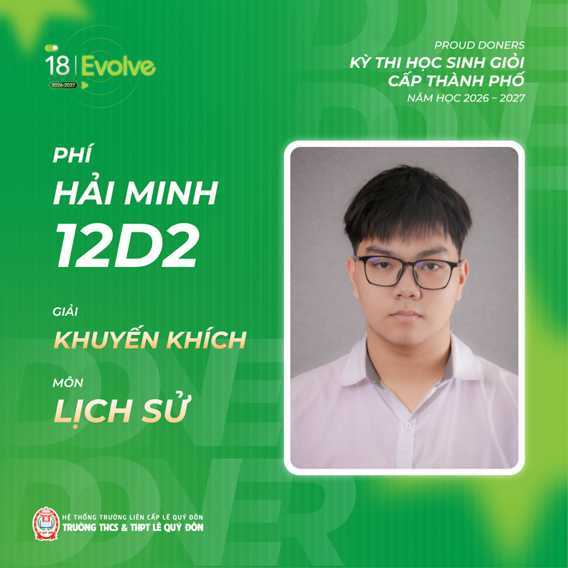 PROUD DONERS - Học sinh đạt giải 3